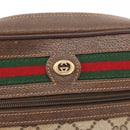 GUCCI GG Supreme Web Sherry Line Bag PVC Beige Gold 56 02 087 Auth 154331-18