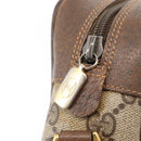 GUCCI GG Supreme Web Sherry Line Bag PVC Beige Gold 56 02 087 Auth 154331-10