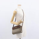 GUCCI GG Supreme Web Sherry Line Bag PVC Beige Gold 56 02 087 Auth 154331-24