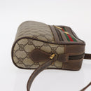 GUCCI GG Supreme Web Sherry Line Bag PVC Beige Gold 56 02 087 Auth 154331-3