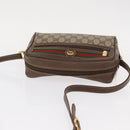 GUCCI GG Supreme Web Sherry Line Bag PVC Beige Gold 56 02 087 Auth 154331-7