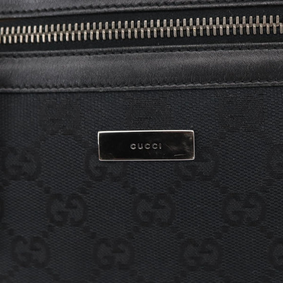 GUCCI GG Canvas Shoulder Bag Black Silver 001 4299 1669 Auth 154332