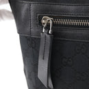 GUCCI GG Canvas Shoulder Bag Black Silver 001 4299 1669 Auth 154332-15