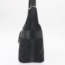 GUCCI GG Canvas Shoulder Bag Black Silver 001 4299 1669 Auth 154332-4