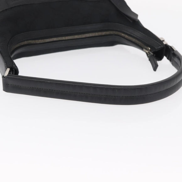 GUCCI GG Canvas Shoulder Bag Black Silver 001 4299 1669 Auth 154332