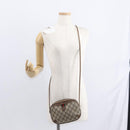 GUCCI GG Supreme Web Sherry Line Bag PVC Beige Gold 89 02 066 Auth 154335-21