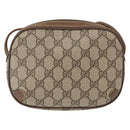 GUCCI GG Supreme Web Sherry Line Bag PVC Beige Gold 89 02 066 Auth 154335-3