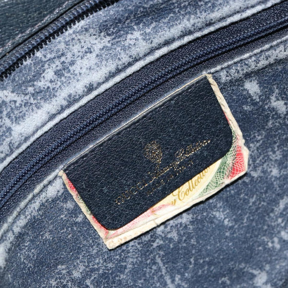 GUCCI GG Supreme Sherry Line Shoulder Bag PVC Navy Gold 14 02 013 Auth 154336