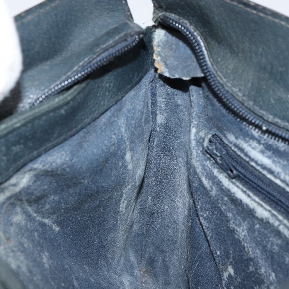 GUCCI GG Supreme Sherry Line Shoulder Bag PVC Navy Gold 14 02 013 Auth 154336