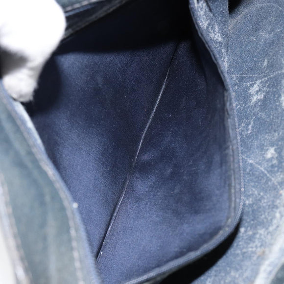 GUCCI GG Supreme Sherry Line Shoulder Bag PVC Navy Gold 14 02 013 Auth 154336