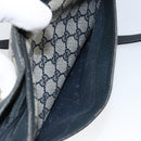 GUCCI GG Supreme Sherry Line Shoulder Bag PVC Navy Gold 14 02 013 Auth 154336-26