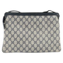 GUCCI GG Supreme Sherry Line Shoulder Bag PVC Navy Gold 14 02 013 Auth 154336-3