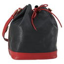 LOUIS VUITTON Epi Noe Shoulder Bag Bicolor Black Red M44017 LV Auth 154341-1