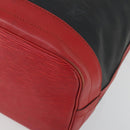 LOUIS VUITTON Epi Noe Shoulder Bag Bicolor Black Red M44017 LV Auth 154341-8