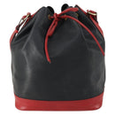 LOUIS VUITTON Epi Noe Shoulder Bag Bicolor Black Red M44017 LV Auth 154341-13