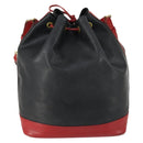 LOUIS VUITTON Epi Noe Shoulder Bag Bicolor Black Red M44017 LV Auth 154341-2