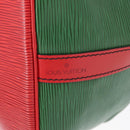 LOUIS VUITTON Epi Petit Noe Shoulder Bag Bicolor Green Red M44147 LV Auth 154342-18