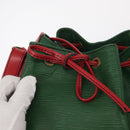 LOUIS VUITTON Epi Petit Noe Shoulder Bag Bicolor Green Red M44147 LV Auth 154342-9