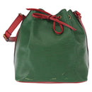 LOUIS VUITTON Epi Petit Noe Shoulder Bag Bicolor Green Red M44147 LV Auth 154342-13