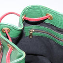 LOUIS VUITTON Epi Petit Noe Shoulder Bag Bicolor Green Red M44147 LV Auth 154342-21
