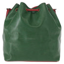 LOUIS VUITTON Epi Petit Noe Shoulder Bag Bicolor Green Red M44147 LV Auth 154342-2