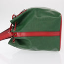 LOUIS VUITTON Epi Petit Noe Shoulder Bag Bicolor Green Red M44147 LV Auth 154342-4