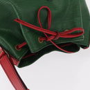 LOUIS VUITTON Epi Petit Noe Shoulder Bag Bicolor Green Red M44147 LV Auth 154342-6
