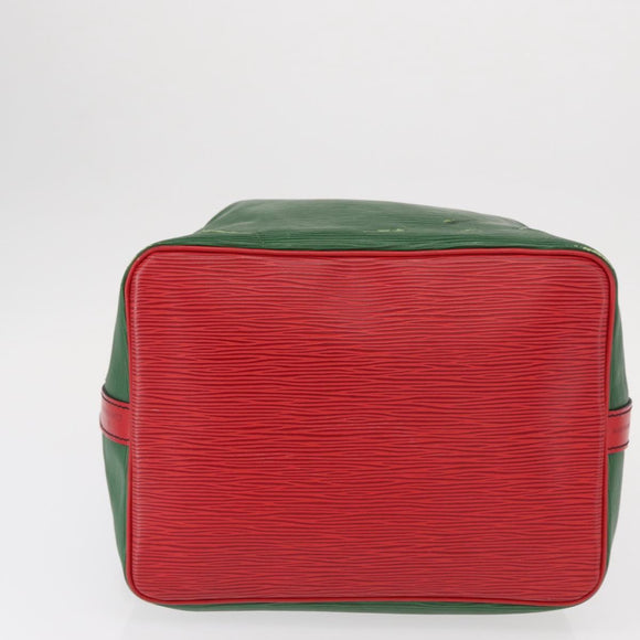 LOUIS VUITTON Epi Petit Noe Shoulder Bag Bicolor Green Red M44147 LV Auth 154342
