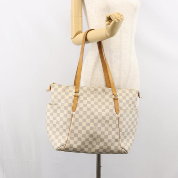LOUIS VUITTON Damier Azur Totally MM Tote Bag N51262 LV Auth 154345