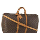 LOUIS VUITTON Monogram Keepall Bandouliere 60 Boston Bag M41412 LV Auth 154347-1