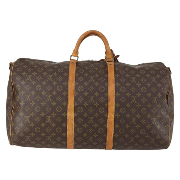LOUIS VUITTON Monogram Keepall Bandouliere 60 Boston Bag M41412 LV Auth 154347