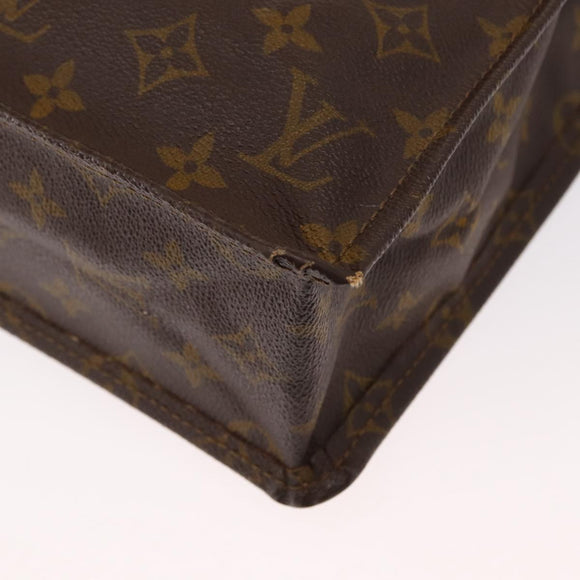 LOUIS VUITTON Monogram Sac Plat Hand Bag M51140 LV Auth 154353