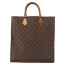 LOUIS VUITTON Monogram Sac Plat Hand Bag M51140 LV Auth 154353-2