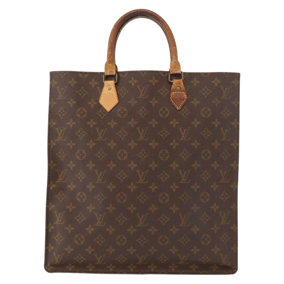 LOUIS VUITTON Monogram Sac Plat Hand Bag M51140 LV Auth 154353