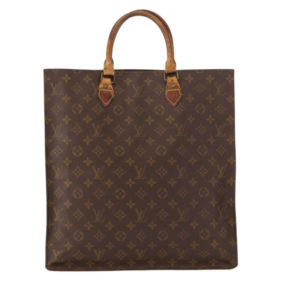 LOUIS VUITTON Monogram Sac Plat Hand Bag M51140 LV Auth 154353