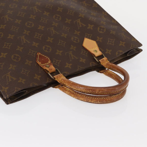 LOUIS VUITTON Monogram Sac Plat Hand Bag M51140 LV Auth 154353