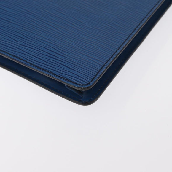 LOUIS VUITTON Epi Porte Documents Senatur Clutch Bag Blue M54455 LV Auth 154359