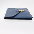 LOUIS VUITTON Epi Porte Documents Senatur Clutch Bag Blue M54455 LV Auth 154359-4