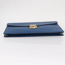 LOUIS VUITTON Epi Porte Documents Senatur Clutch Bag Blue M54455 LV Auth 154359-6
