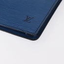 LOUIS VUITTON Epi Porte Documents Senatur Clutch Bag Blue M54455 LV Auth 154359-14