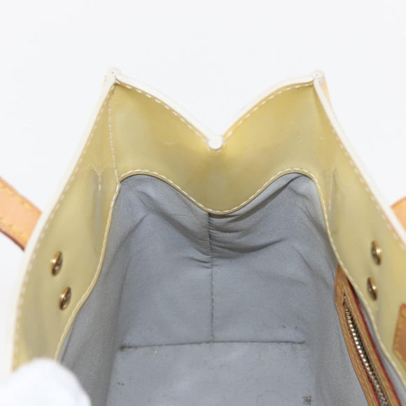 LOUIS VUITTON Monogram Vernis Reade PM Hand Bag Perle M91336 LV Auth 154363