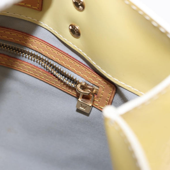 LOUIS VUITTON Monogram Vernis Reade PM Hand Bag Perle M91336 LV Auth 154363