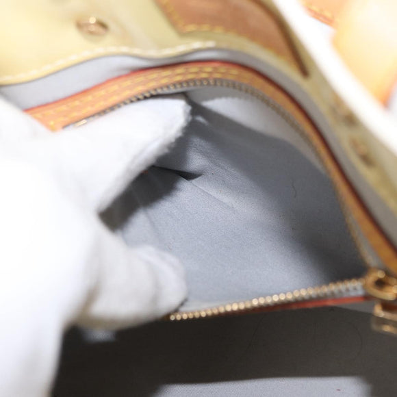 LOUIS VUITTON Monogram Vernis Reade PM Hand Bag Perle M91336 LV Auth 154363