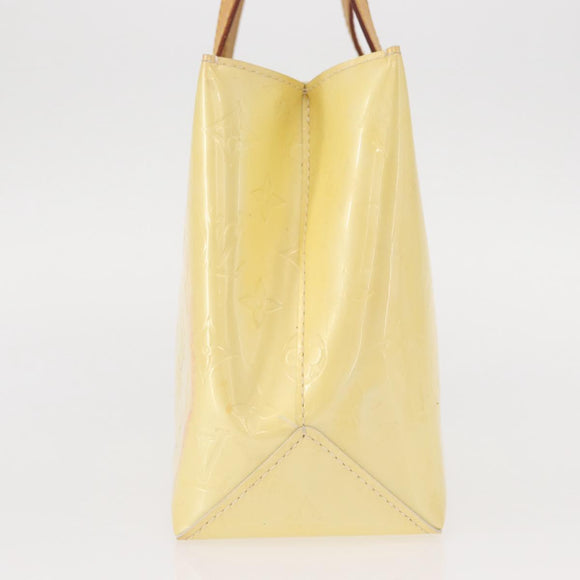 LOUIS VUITTON Monogram Vernis Reade PM Hand Bag Perle M91336 LV Auth 154363