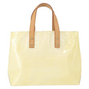 LOUIS VUITTON Monogram Vernis Reade PM Hand Bag Perle M91336 LV Auth 154364V-2