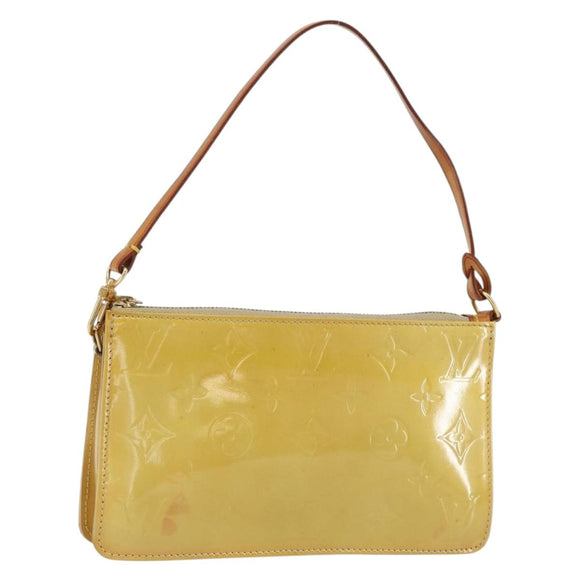 LOUIS VUITTON Monogram Vernis Lexington Pouch Beige M91010 LV Auth 154365