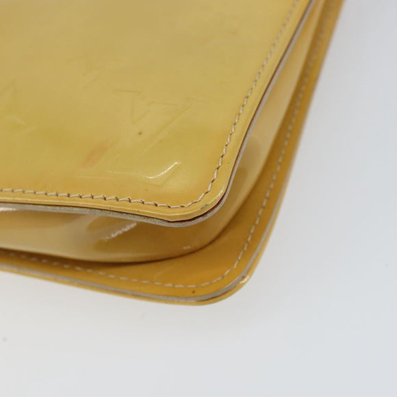 LOUIS VUITTON Monogram Vernis Lexington Pouch Beige M91010 LV Auth 154365