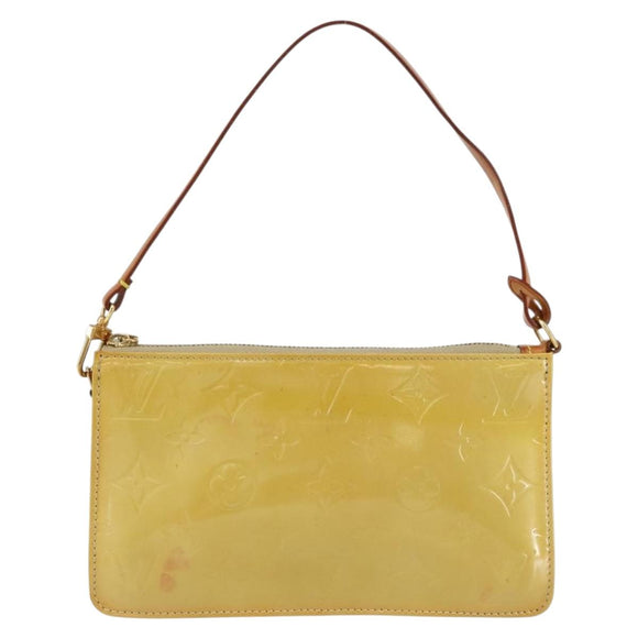 LOUIS VUITTON Monogram Vernis Lexington Pouch Beige M91010 LV Auth 154365