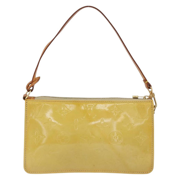 LOUIS VUITTON Monogram Vernis Lexington Pouch Beige M91010 LV Auth 154365