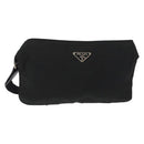 PRADA Waist bag Nylon Black Silver Auth 154367-1